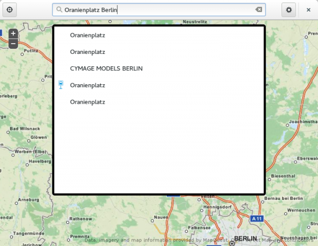 Gnome-Maps-Suche ...